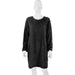 Color-Black-Autumn Winter Women Clothes Mid Length Long Sleeve Round Neck Loose Plush Dress-Fancey Boutique