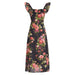 Color-Multi-Spring French Vintage Floral Ruffled Slim Waist Split Dress-Fancey Boutique