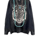 Color-Black-Ladies Autumn Winter Basic Round Neck Loose Sweatshirt Tiger Offset-Fancey Boutique