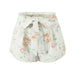 Color-Shorts-Early Spring Lace Patchwork Top Lace Printing Shorts Suit-Fancey Boutique