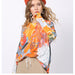 Color-Yellow-Autumn Winter Casual Printed Sweater Women Loose Bottoming Shirt Sweater-Fancey Boutique