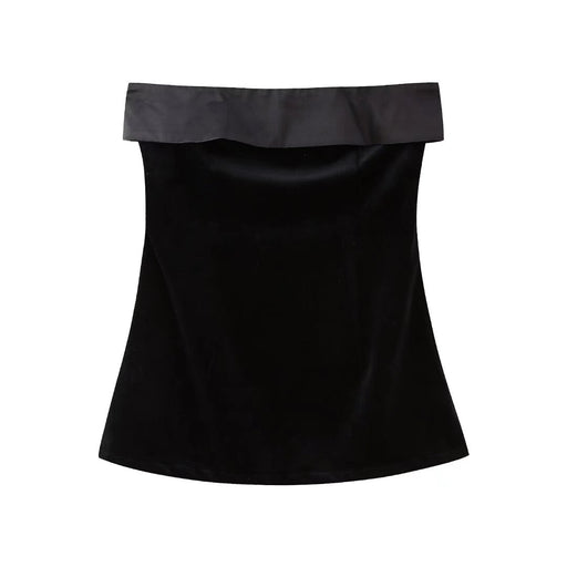 Winter Women Clothing Sexy Backless off Neck Tube Top Dress for Women-Black-Fancey Boutique