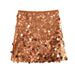 Autumn Winter Street Slim Slimming Sequ Mini Skirt-Gold-Fancey Boutique