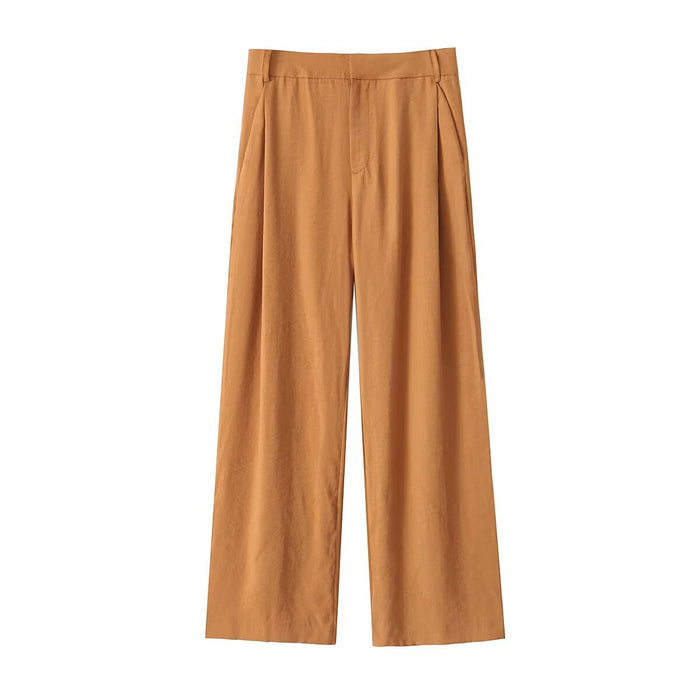 Color-Orange-Autumn Multi Color High Waist Slimming Loose Casual Trousers-Fancey Boutique