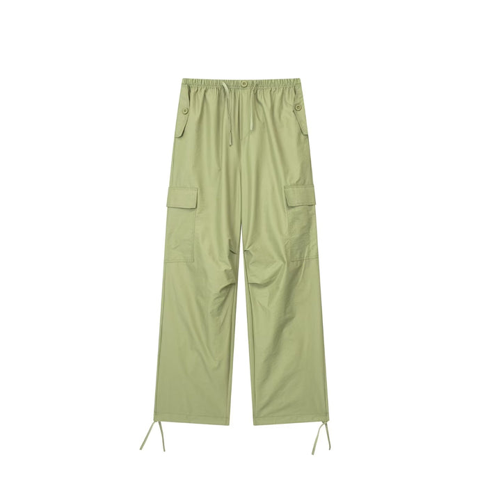 Color-Light Green-Spring Comfortable Casual Loose Cotton Cargo Parachute Sports Pants-Fancey Boutique