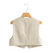 Spring Women Linen Short Vest Jacket-Fancey Boutique