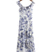 Color-Multi-Spring Summer French Elegant Classical Printing Slip Dress Women Ruffled U Neck Maxi Dress-Fancey Boutique