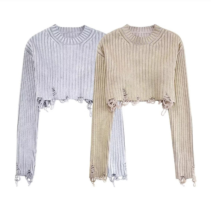 Winter Women Clothing Fashionable Metal Foil Short Knitwear-Fancey Boutique