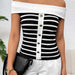 Color-White-Spring Summer Women Clothing Long Sleeve Striped Off Shoulder Off Shoulder Pullover Women Knitwear-Fancey Boutique