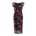 Color-Black-Women Clothing Spring Summer Retro Mesh Floral Slim Fitting Slimming Maxi Dress-Fancey Boutique