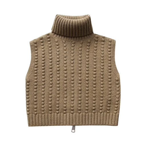 Winter Women Clothing Fashionable Textured Sweater Vest Sweater-Fancey Boutique