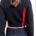 Spring Women Short Cropped Color Matching Long Sleeve Pullover Knitted Sweater-Fancey Boutique