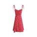 Color-Summer Women Clothing Red Floral Print Slim Strap Dress-Fancey Boutique