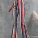 Spring Summer Striped Skinny Raw Edge Denim Casual Trousers Women-Multi-Fancey Boutique