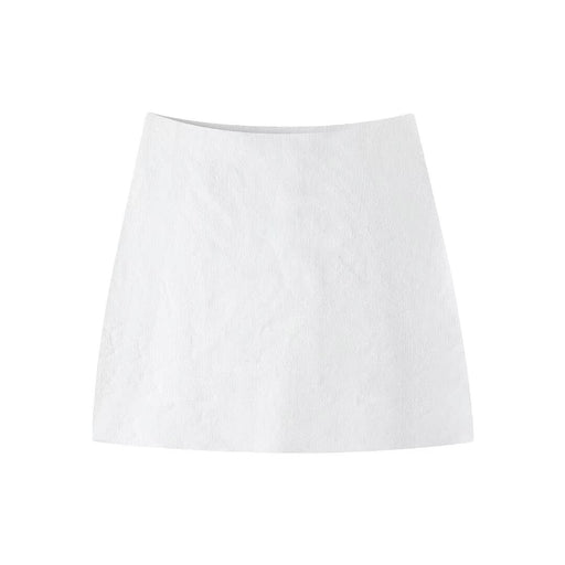 Color-White Skirt-Spring Casual Loose Knitted Coat Knitted Mini Skirt Women-Fancey Boutique