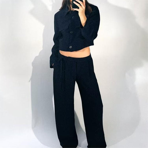 Spring Women Bomber Jacket Coat Trousers-Fancey Boutique