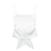 Color-White-Spring Women Sexy Lacing Satin Strap Top-Fancey Boutique