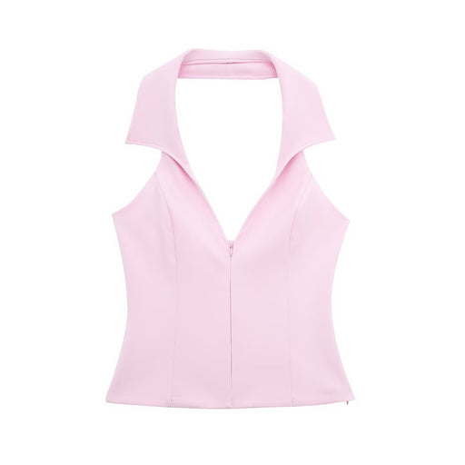 Spring Women Shirt Hanging Collar Top-Fancey Boutique