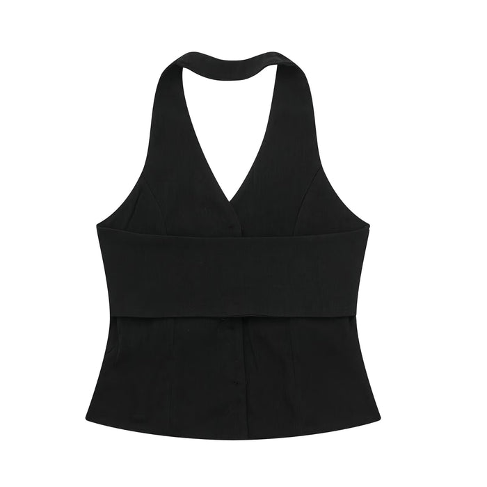 Women Clothing French Pure Sexy Backless Halter Camisole-Fancey Boutique