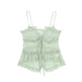 Women Transparent Laminated Decoration Vest Top-Mint-Fancey Boutique