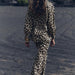 Color-Women Spring Festival Leopard Shirt Leopard Pants Suit-Fancey Boutique