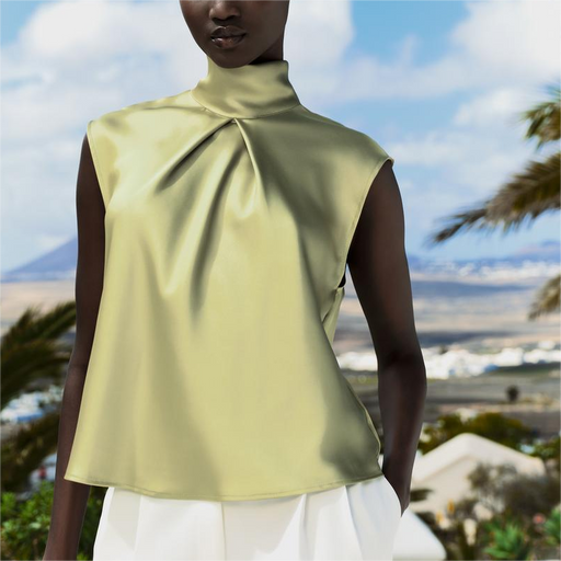 Color-Spring Women Clothing Silk Satin Texture Top Vest Sling-Fancey Boutique