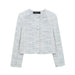 Women Clothing French Texture Short Coat Shorts Suit-Blue Coat-Fancey Boutique