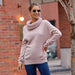 Color-Pink-Autumn Winter Sweaters Women Mohair Solid Color Long Sleeve Turtleneck Pullover Knitwear-Fancey Boutique