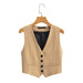 Spring Women Street All Match Short Vest-Brown-Fancey Boutique