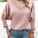 Solid Color round Neck Draught Batwing Sleeve Casual Loose Women Shirt-Fancey Boutique