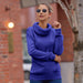 Color-Blue-Autumn Winter Sweaters Women Mohair Solid Color Long Sleeve Turtleneck Pullover Knitwear-Fancey Boutique