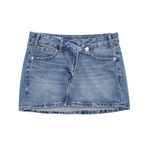 Summer Women Low Waist All Matching Jeans Mini Skirt-Blue-Fancey Boutique