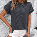 Summer Round Neck Outside Seam Twist Strip Short Sleeve Loose T Shirt Women-Fancey Boutique