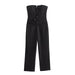 Spring Women Bow Strapless Jumpsuit-Black-Fancey Boutique