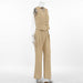 Solid Color Cotton Linen Office V neck Vest Trousers Two Piece Summer All-Matching Casual Set Women-Fancey Boutique