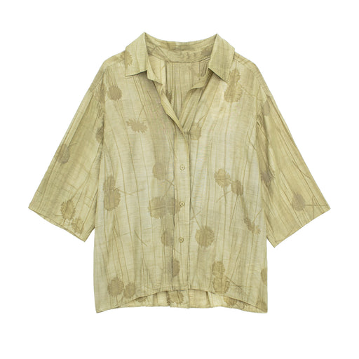 Women Spring Fall Jacquard Loose Shirt Casual-Shirt-Fancey Boutique