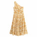 Spring Women Clothing Casual Printed Oblique Shoulder Asymmetric Dress-Fancey Boutique