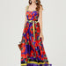 Women Summer Print Halter Dress Swing Maxi Dress-Fancey Boutique