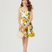 Women Summer Sleeveless Floral A Line Elegant Dress-Yellow-Fancey Boutique