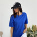 Spring Summer Solid Color Short Sleeved Women Loose Large Cotton T Shirt Simple Top-Fancey Boutique