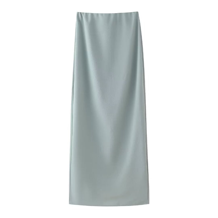 Asymmetric Dress Stretch Hanging Collar Top Stretch Midi Skirt Skirt Set-Skirt-Fancey Boutique