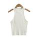 Vest Brand Women Clothing Thread Fitted Top Sexy Round Neck Bottoming Shirt-White-Fancey Boutique