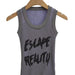 Spring Sexy Slim Fit Letter Graphic Printing Short Knitted Vest Camisole Women Chic-Purple-Fancey Boutique