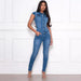 Women Sexy Jeans Denim Jumpsuit-Light Blue-Fancey Boutique