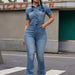 Wear Denim Women Slim Jumpsuit-Blue-Fancey Boutique
