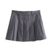 Summer Women lended Slim Blazer Wide Pleated Mini Skirt Sets-Skirt-Fancey Boutique
