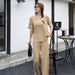 Short Sleeved Fashion Casual Loose All Match Slimming High Waist Knitted Suit-Fancey Boutique