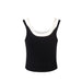 Spring Contrast Colors False Two Piece Slim Top Girl Sports Casual Vest-Fancey Boutique