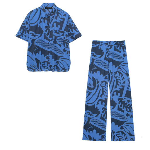 Summer Women Clothing Series Printed Shirt Series Printed Pants Set-Fancey Boutique