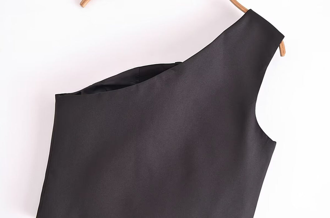 Women Clothing Early Spring Sexy Slim Fit Asymmetric Vest-Tank Top-Fancey Boutique